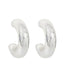 Wicked Sista Medium Thick Silver Hoops