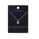 Wicked Sista Gold Tone K Initial Pendant Necklace