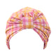 Wicked Bright Gingham Turban Shower Cap