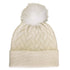 Wicked Sista Criss Cross Beanie With Pom Pom Cream