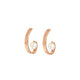 Wicked Sista Pearl Rose Gold Hoop Earrings