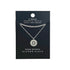 Wicked Sista Libra Zodiac Disc Necklace Silver