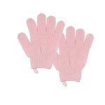 Wicked Sista Recycled Exfoliating Gloves for Body Scrub and Tan Prep Pale Pink