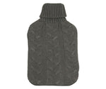 Wicked Sista Cable Knit Weave Hot Water Bottle Cover Charcoal