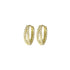 Wicked Sista Gold Plated Paige Crystal Pave Huggie Hoop Earrings