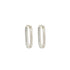 Wicked Sista Silver Ava Rectangle Crystal Huggie Hoops