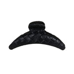 Wicked Sista Black Weave Leatherette Claw Clip 110mm
