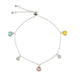 Wicked Sista Smiley Crystal Charm Bracelet Silver