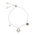 Wicked Sista Love Charm Bracelet Silver