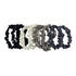 Wicked Sista Slim Satin Scrunchie Set Monochrome Grey 8 Pieces