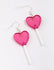 Silver And Pink Lollipop Drop Earrings