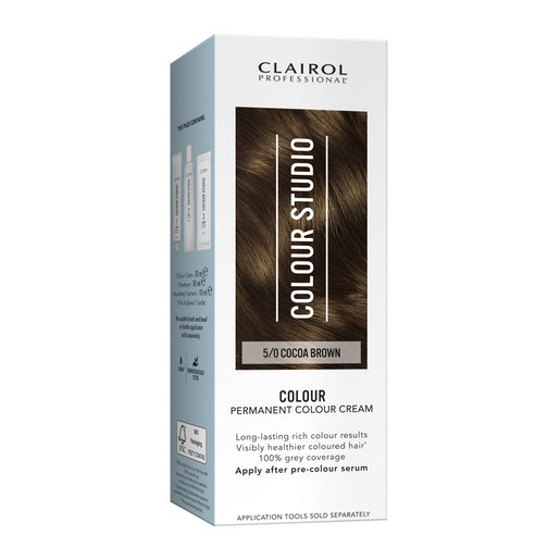 Clairol Professional Colour Studio Step 2 Permanent Hair Colour Cream 5/0 Cocoa Brown 150ml