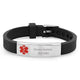 Sunling Stainless Steel and Silicone Medical Alert ID Bracelet
