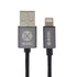 Moki Braided Lightning Syncharge Cable Gun Metal