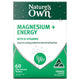 Nature'S Own Magnesium Energy Effervescent With B Vitamins Supplement Orange Flavour 60 Tablets