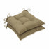 Pillow Perfect Indoor Outdoor Taupe Textured Solid Tufted Seat Cushion 2 Pack