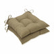 Pillow Perfect Indoor Outdoor Taupe Textured Solid Tufted Seat Cushion 2 Pack