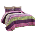 Lush Decor Royal Empire 3 Piece Quilt Set Full Queen Plum