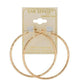 Earsense Gold Faceted Click Hoop Earrings 35mm