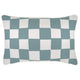 Escape to Paradise Cushion Cover With Piping Check Blue 35CM x 50CM