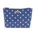 Wicked Sista Denim Polka Dot Medium Soft A Line Cosmetic Bag
