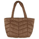 Wicked Sista Quilted Tote Bag Chestnut