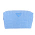 Wicked Sista Sky Blue Terry Tile Duffle Cosmetic Bag