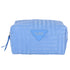 Wicked Sista Terry Tile Rectangular Makeup Bag in Sky Blue
