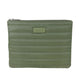 Wicked Sista Khaki Quilted Flat Cosmetic Bag