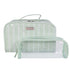Wicked Sista Pistachio Stripe 2 in 1 Cosmetic Bag Set for Travel and Toiletry Organisation