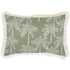 Escape to Paradise Cushion Cover Coastal Fringe Cabana Palms Sage 35CM X 50CM