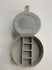 Vogue Travel Jewellery Case Round 2 Tier Silver Organizer Box