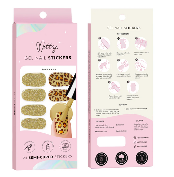 Mitty Semi-Cured Gel Nail Stickers Savannah