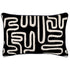 Escape to Paradise Cushion Cover With Black Piping Maze Black 35CM X 50CM