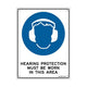 Sandleford 300x225mm Plastic Sign - Hearing Protection Must Be Worn In This Area
