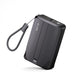 ZLOS 10000mAh Mini Power Bank with Built in USB C and Lightning Cables
