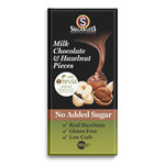 Sugarless Confectionery Stevia Milk Chocolate and Hazelnut Pieces Gluten Free 100 grams