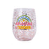 Teacher Amazing Glitter Wine Glass