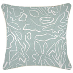 Escape to Paradise Cushion Cover With Piping Playa Seafoam 45CM X 45CM
