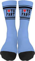 I Heart To Fart Novelty Crew Socks
