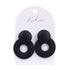 Kiki Black Wooden Circle Earrings