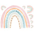 RoomMates Watercolor Rainbow Peel and Stick Wall Decals Pink Green Blue