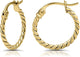 Hoops And Loops 925 Sterling Silver Round Hoop Earrings for Women 20MM