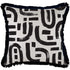 Escape to Paradise Cushion Cover Coastal Fringe Black Abstract Black 60CM X 60CM