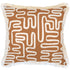 Escape to Paradise Cushion Cover Coastal Fringe Maze Rust 60CM X 60CM