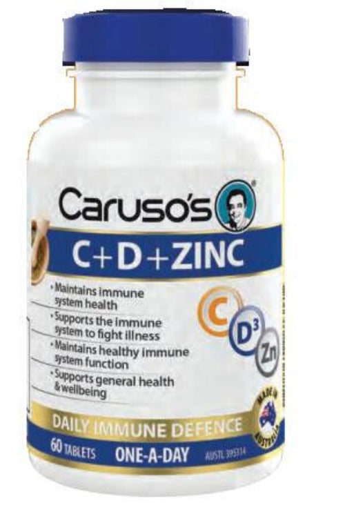 Caruso’s C + D + Zinc Tabs 60