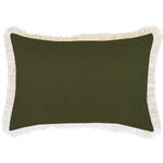 Escape to Paradise Cushion Cover Coastal Fringe Solid Eucalyptus 35CM X 50CM