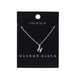 Wicked Sista Necklace Pendant H Initial in Silver