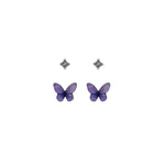 Sensation Kids Butterfly And Crystal Stud Earring Set