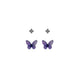 Sensation Kids Butterfly And Crystal Stud Earring Set